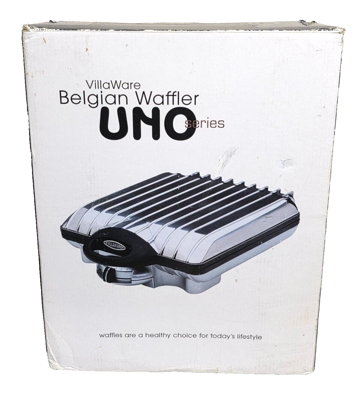 VillaWare Uno Series 4 SQ Belgian Waffle Maker Model 2001 Tested Works