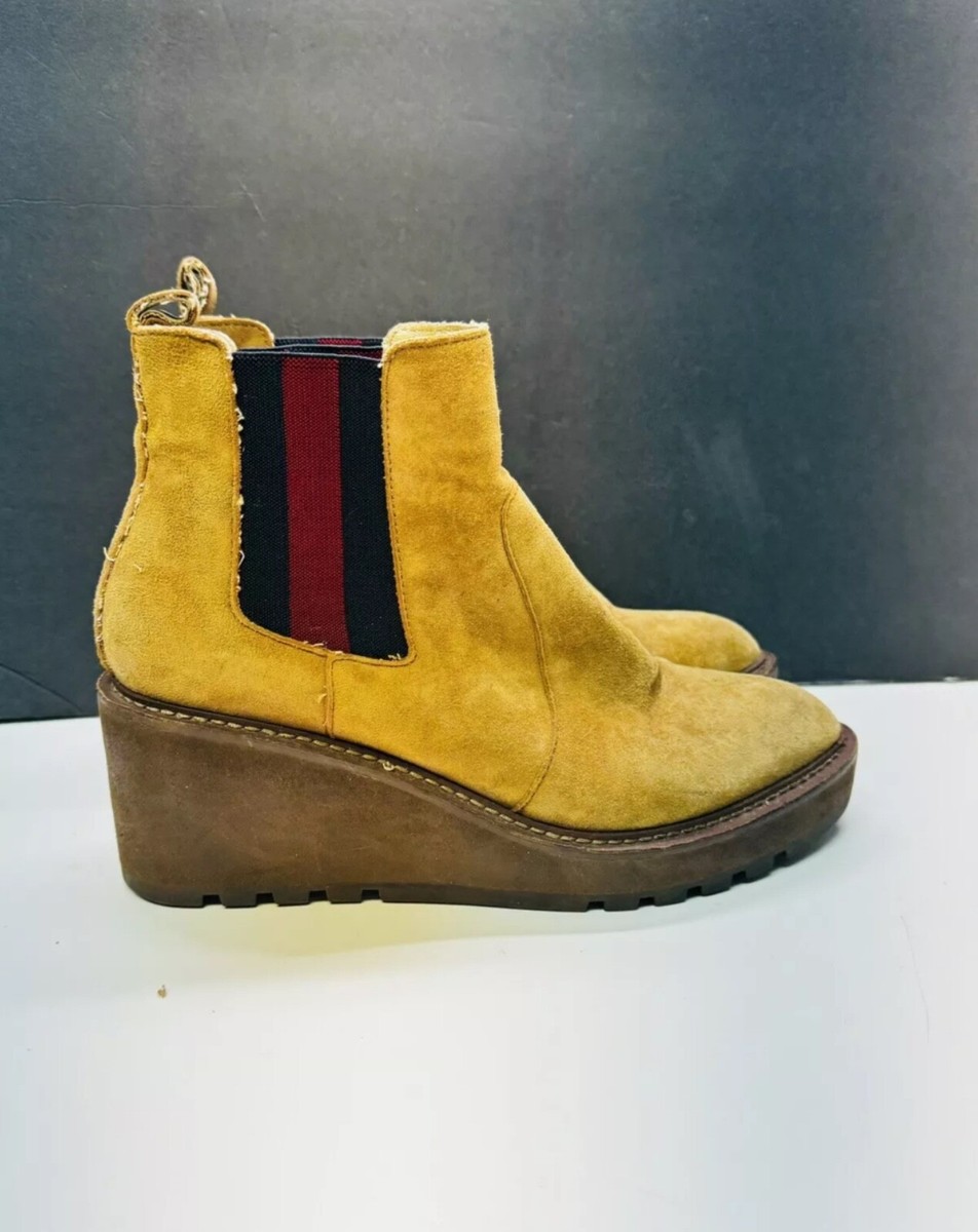 Cecelia New York Gemma Suede Slip-On Wedge Bootie Size