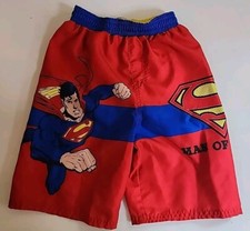 Superman Man Of Steel Boys Sz 5T Swimming Shorts Trunks DC Comics