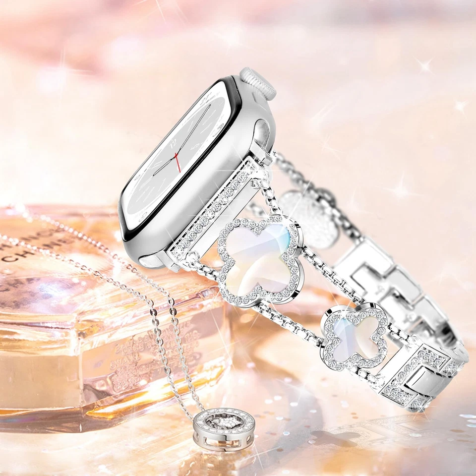 Correa de pulsera de diamantes brillantes 38/45/49 mm para Apple Watch Series 10 9 8 7 6 Foto 4 de 4