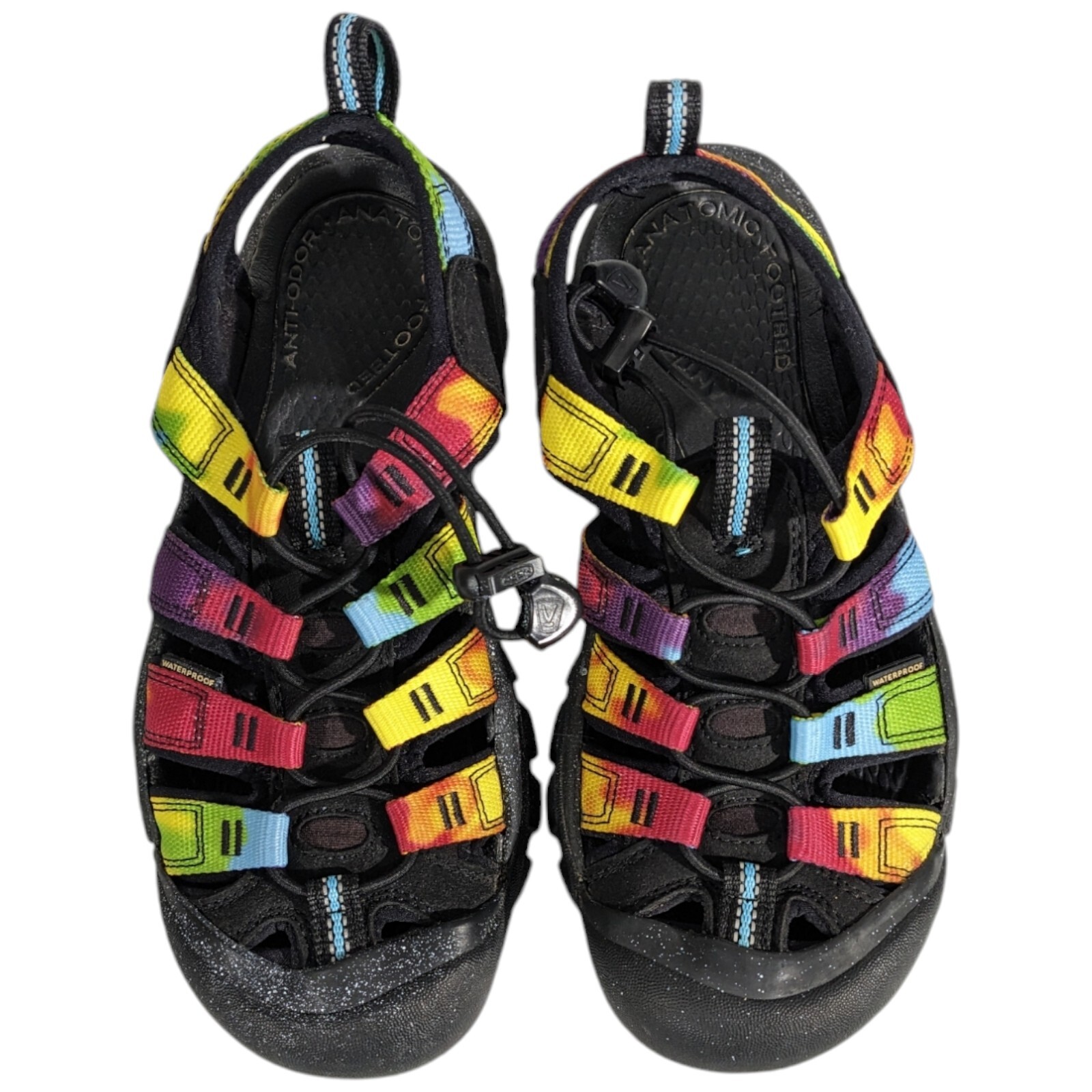 Sandali Keen Newport ie dye arcobaleno donna taglia 6 escursionismo acqua punta chiusa retrò