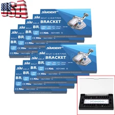 10X Dental Ortho Self-ligating Bracket Braces Mini Roth.022 Hooks 3-4-5 SANDENT