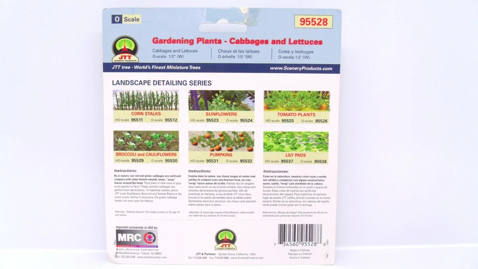 MRC JTT Scenery O Cabbages Lettuces Garden Plants 1/2" Width Train 20/pk 95528 - Image 3 of 3