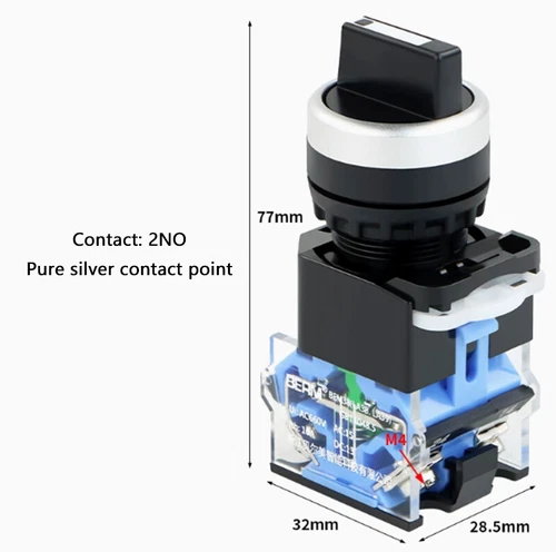 LA38 Rotary Switch 22mm Momentary/Latching 1NO 1NC 2/3 Positions Power Switch - Picture 16 of 17