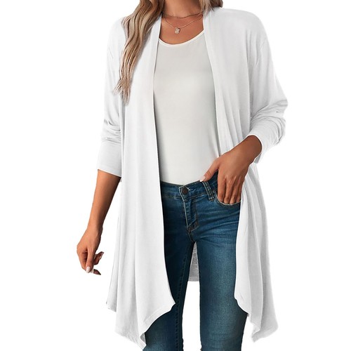 long lightweight white cardigan