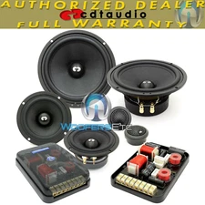 CDT AUDIO ES-642i GOLD 3WAY 6.75" 4" COMPONENT SPEAKERS MIDS CROSSOVERS TWEETERS