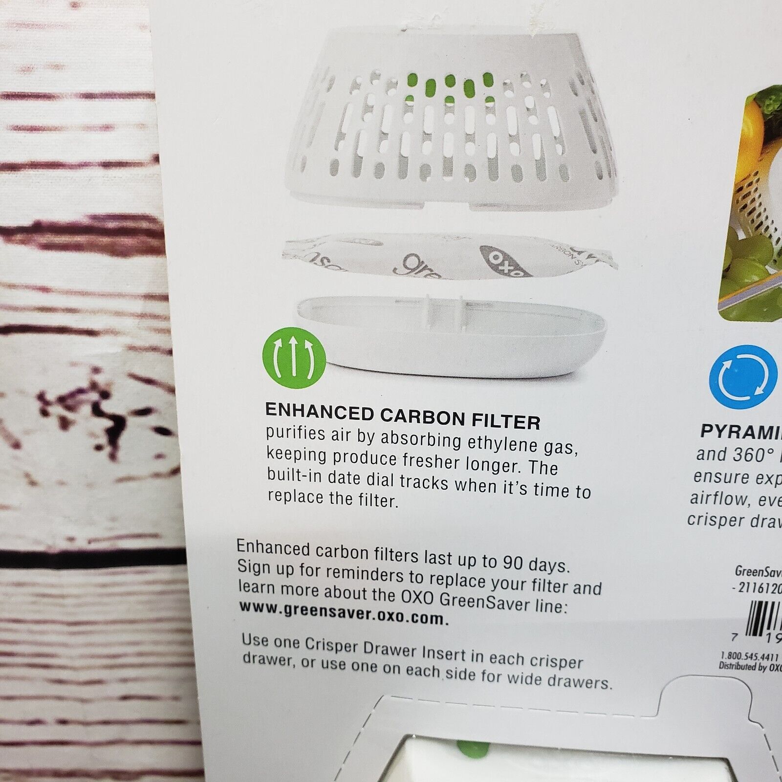 OXO Good Grips GreenSaver Standing Crisper Drawer Insert 