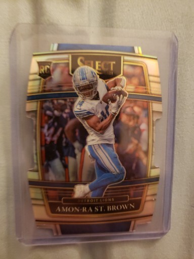 2021 Select #73 Amon-Ra St. Brown Silver Prizm Rookie Lions