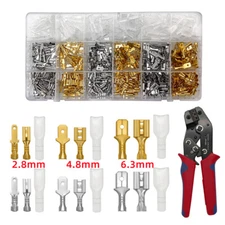 Insulated Cable Wire Connectors Terminals Ratchet Crimping Tool Crimper Pliers