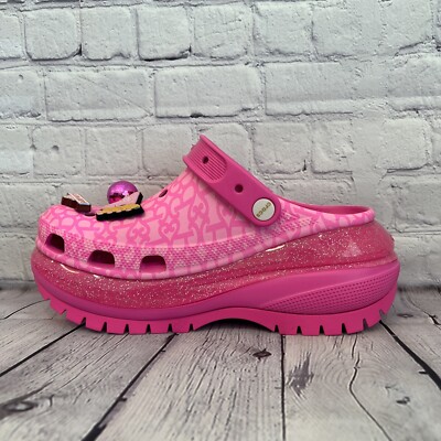 Crocs X Barbie The Movie Mega Crush Pink Clog Shoes Sandals