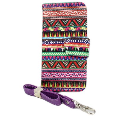 Vegan PU Leather Apple iPhone5/5S Wallet Flip Case Strap ID Slot and Magnetic