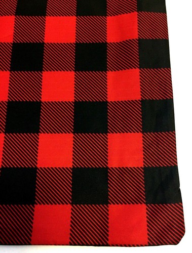 Emvency Decorative Throw Pillow Cover Square 15.5" x 15.5" Red & Black Plaid - Picture 2 of 4