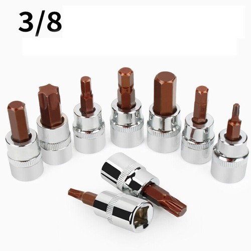 Hex Torx Star & Spline BIT Socket Set 3/8" & 1/2"dr Long & Short Reach Allen Key - Picture 8 of 11