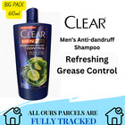 Anti Dandruff Mens Shampoo CLEAR Refreshing Grease Control Fresh 610 ml UK Stock