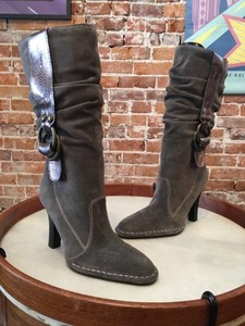 metallic slouch boots