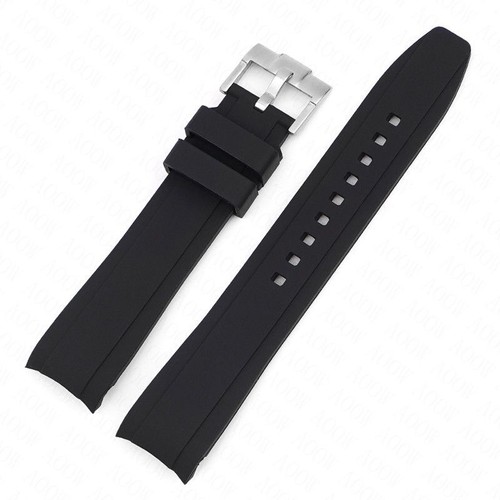 Cinturino Orologio Silicone Fine Curva Bracciale Subacqueo Cinturino Gomma Colorato 20-22mm - Foto 13 di 25