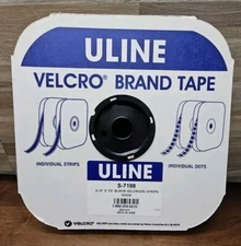 Uline S-7198 And S-7199 3/4 × 75' Black Strips HOOK AND LOOP 