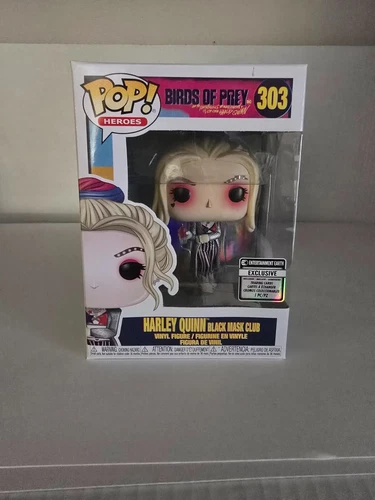Funko Pop ! Birds of Prey : Harley Quinn Black Mask Club #303 EE Exclusive