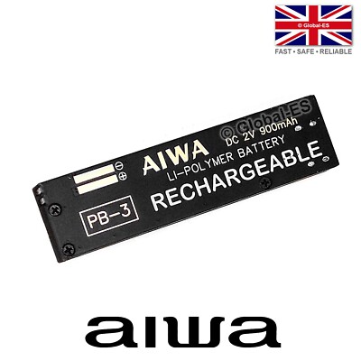 AIWA PB-3 PB-4 PB-4S Kassettenabspielgerät Akku - 2 V 900mAh