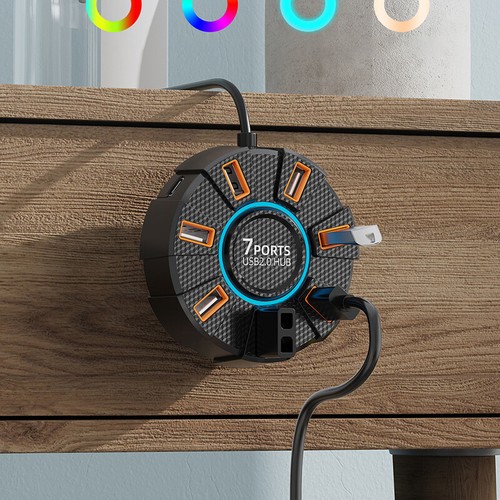 USB 2.0 Hub 7 Ports Adaptateur multi--séparateur * - Afbeelding 4 van 16