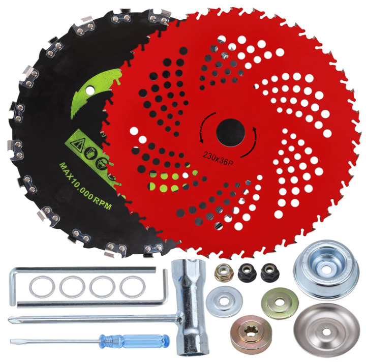 9-Inch 36T Carbide Blade & 20T Chainsaw Cutter Black New