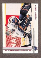 2000-01 In The Game BAP Memorabilia #68 Tommy Salo Ruby Parallel SP #/200 Oilers