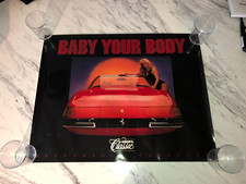 Vintage 1982 Wynn's Classic Cars Ferrari 308 GTS Baby Your Body 22x28" Pin-Up