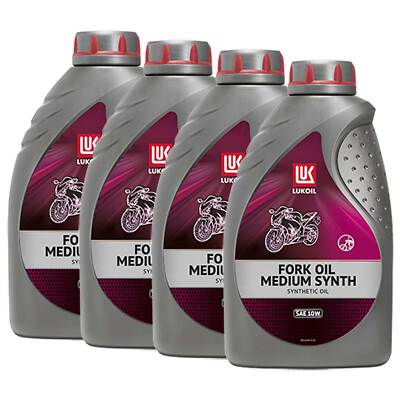 Gabelöl Gabel Öl Lukoil Medium 56323161 10W 4X 1 Liter für Aprilia Benelli Kymco