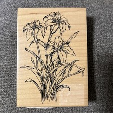 INKADINKADO RUBBER STAMPS, STEM FLOWERS, 3-1/2" x 5",