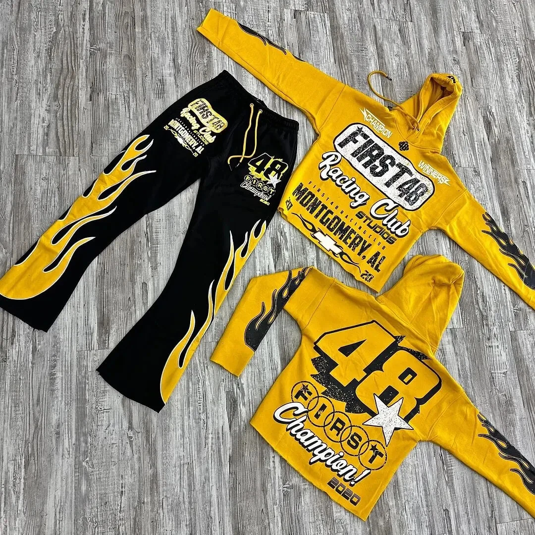Mens Tracksuit 2 piece printed set Long Sleeve Jacket Hoodie set unisex outfit
Opens in a new window
