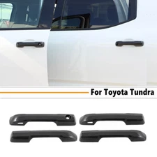 For Toyota Tundra 2022-2025 ABS Carbon Fiber Side Door Handle Overlay Cover Trim
