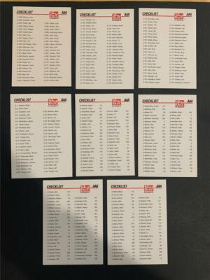 1992 Skybox AAA Baseball Checklist Set 8 Cards Minor League | eBay