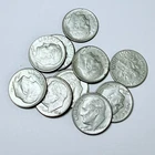 ROOSEVELT SILVER DIMES LOT OF 10 - 90% SILVER FREE SHIPPING #7829