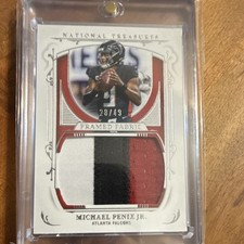 Panini 2025 National Treasures Framed Fabric Michael Penix Jr. 28/49 Falcons