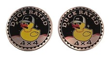 Two Cigar Duck Rated 4x4 Metal Badges Emblems Fender For Jeep Wrangler Smoking