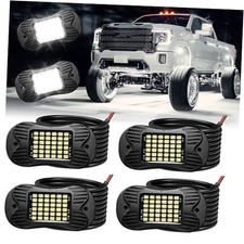 White Rock Lights - 6000K Pure White Super Bright Underglow, 10FT/3M 4 Pods