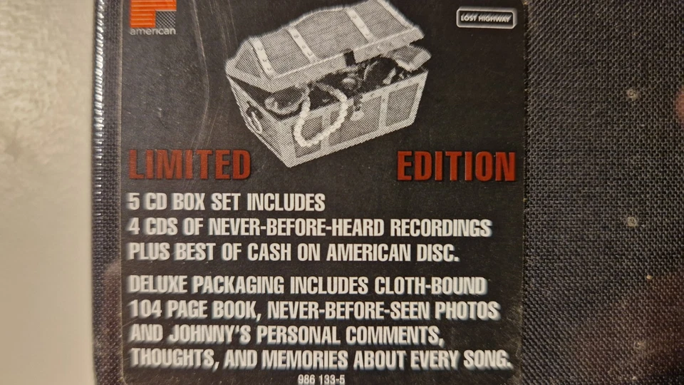 5-CD-Box Johnny Cash "CASH UNEARTHED" & Booklet Limited Edition NEU & OVP - Bild 2 von 4