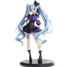 Hatsune Miku  PVC Figure  Vocaloid  Gothic Black Purple Dress Collectible  G