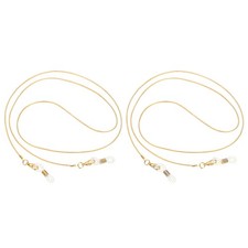 Eye Glasses Holders Around Neck, Light Gold Snake Bone Glasses Chain, 2 Pcs