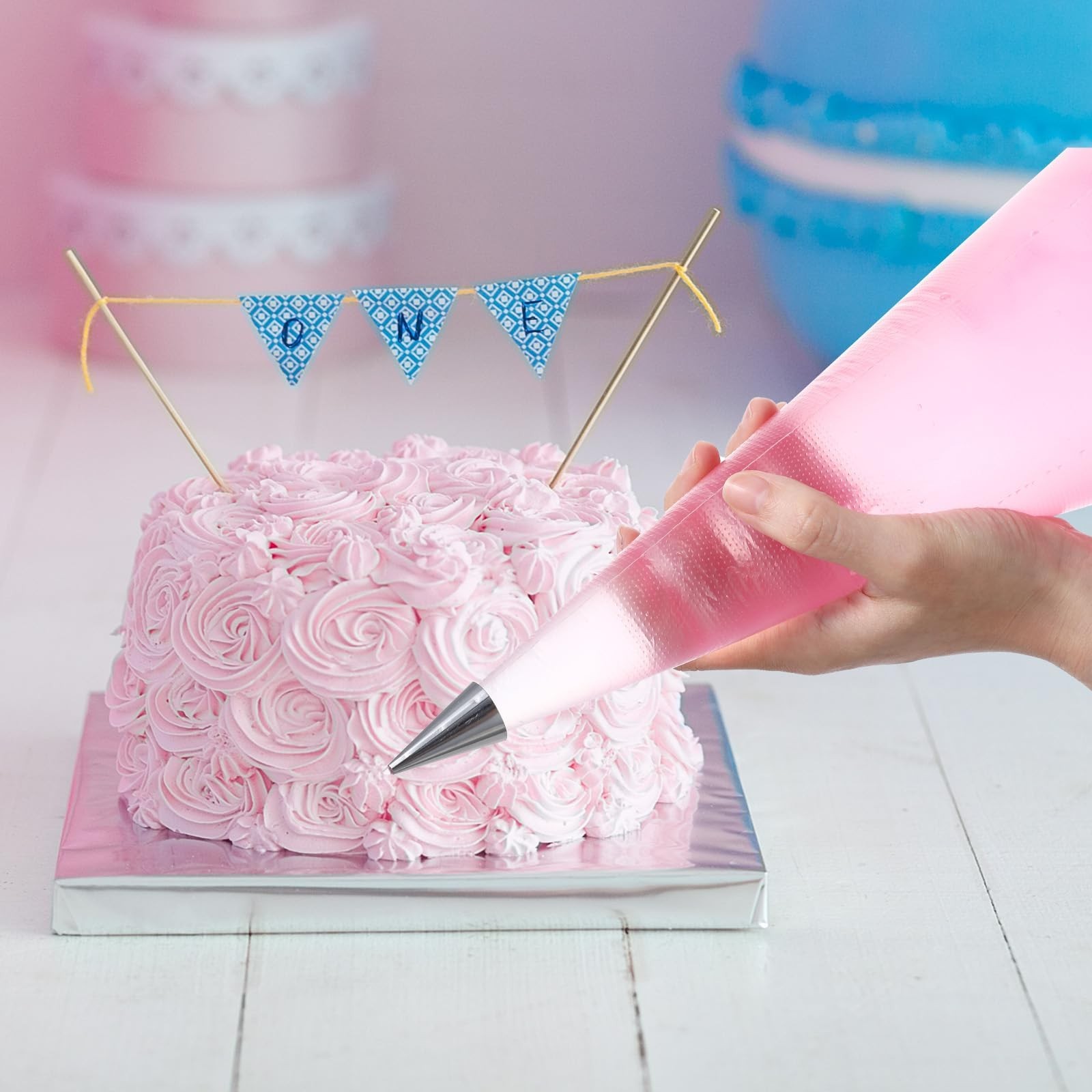 100Pcs 24 Inch Extra Large Piping Bags Disposable, Thickened Disposable Clear...