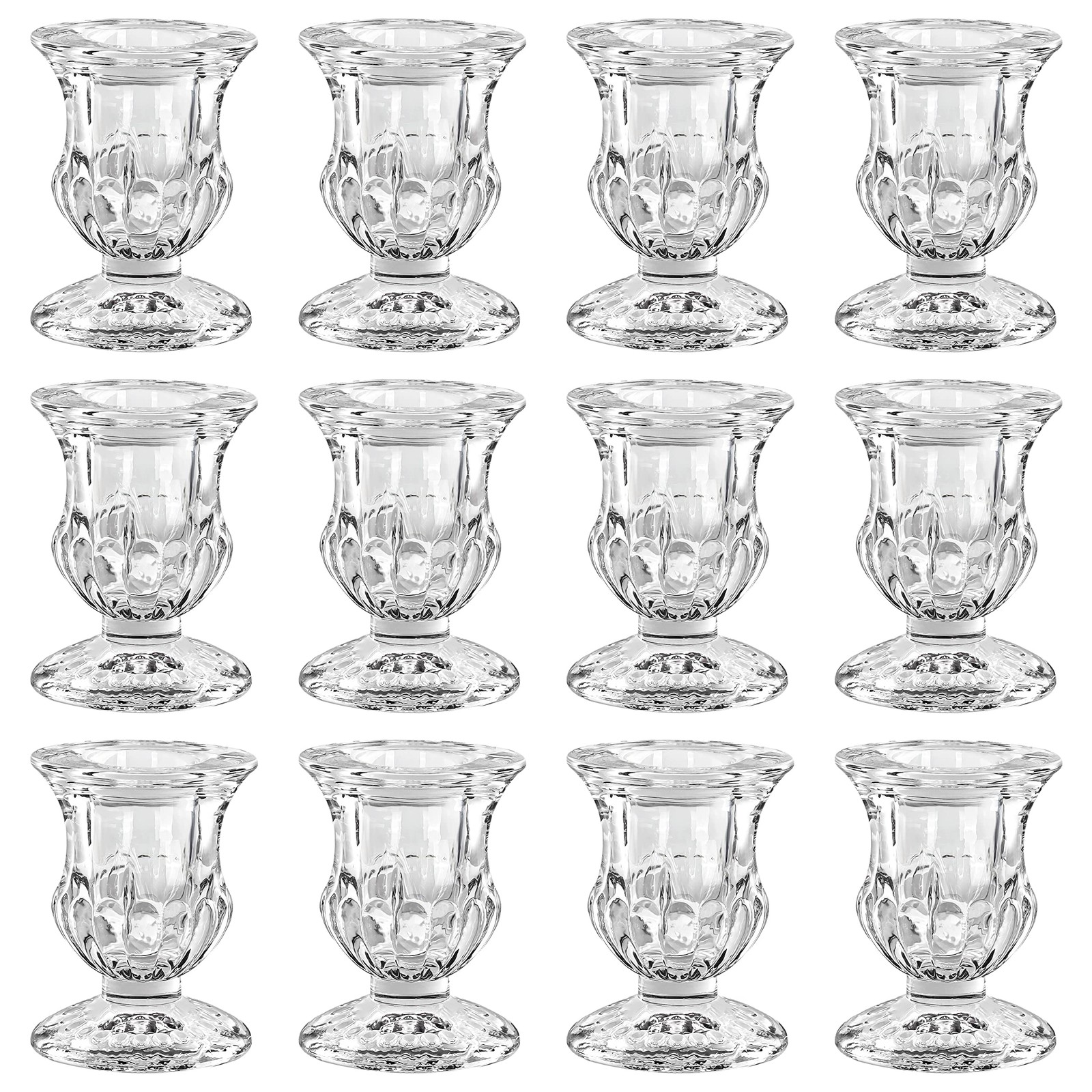 Набор стеклянных изделий Konisches Kerzenstnder 12 штук - B47 x H63 см - Kristallklare 6490₽