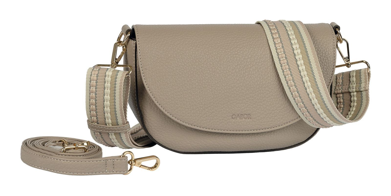 Gabor cross body bag Linda Summer Saddle Bag Taupe