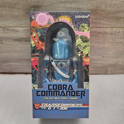 Kidrobot Transformers Vs G.I. Joe Blue Cobra Commander Art Figur RAR