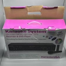 KARAOKE USA DV102 DVD/MP3/CD/SD Player  Recorder System Tested Works-S