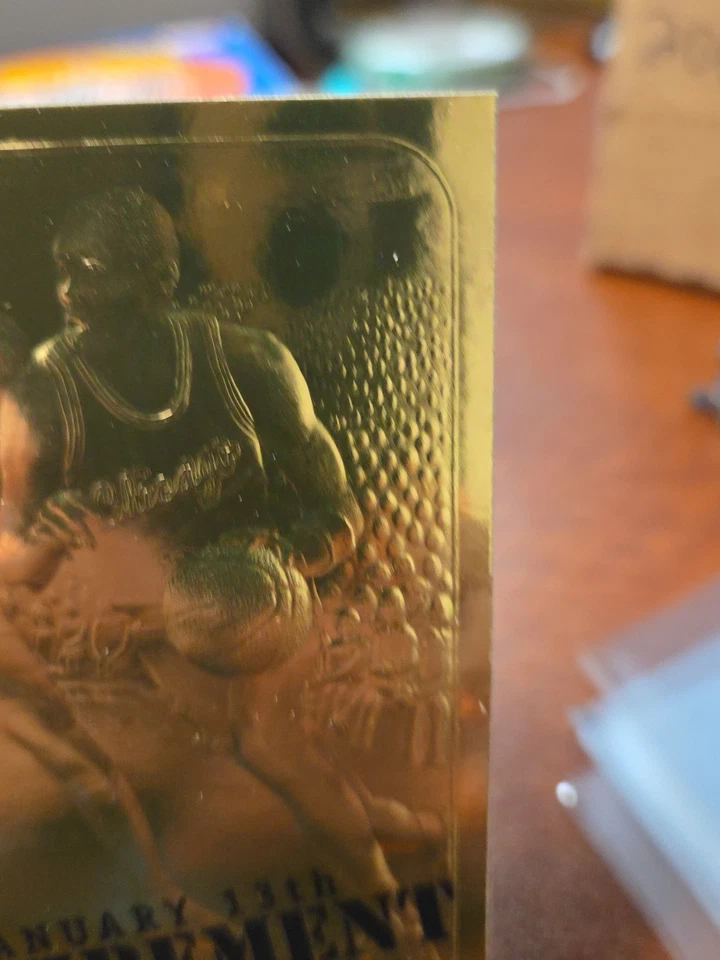 1999 Fleer 23kt золото Michael Jordan выхода на пенсию SP серийный номер - Изображение 4 из 4