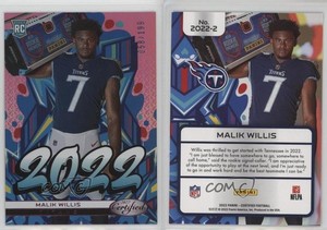 2022 Certified 2022 Mirror Pink /199 Malik Willis #2022-2 Rookie RC