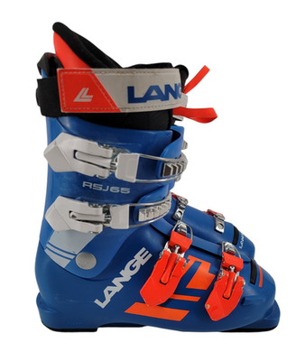 Lange RSJ 65 Ski Boots Size 24.5 Youth Junior Alpine Downhill Blue 4 Buckle Blue