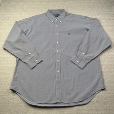 Polo Ralph Lauren Blake Shirt Men's XL Blue Gingham Long Sleeve Button Down