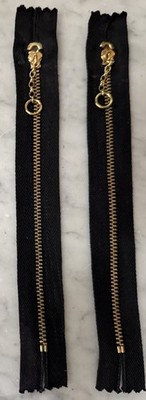 Vintage Brass PRENTICE USA Round Ring Chain Zipper  7'' Ext 3/4  Style 313-E