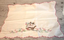 Confetti Kids Vintage Embroidered Infant Baby Cotton Crib Sheet & Pillowcase Set